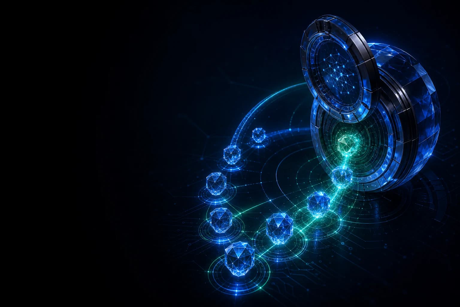 Controlled Cardano native token minting through an active supply policy