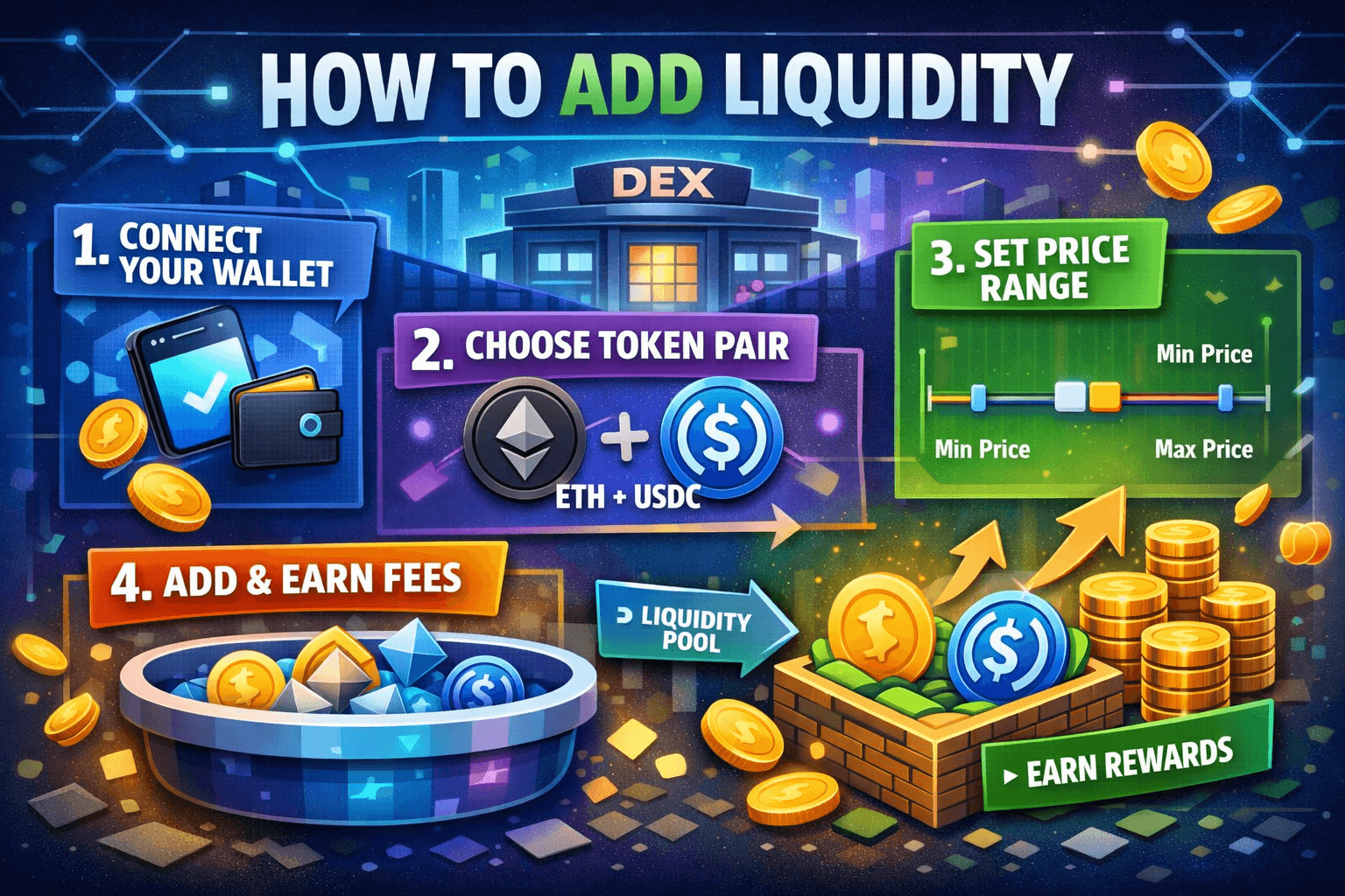 How to add liquidity step-by-step guide for Solana and Ethereum tokens